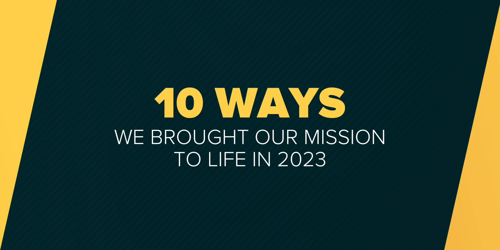 10 Ways We Brought Our Mission to Life in 2023